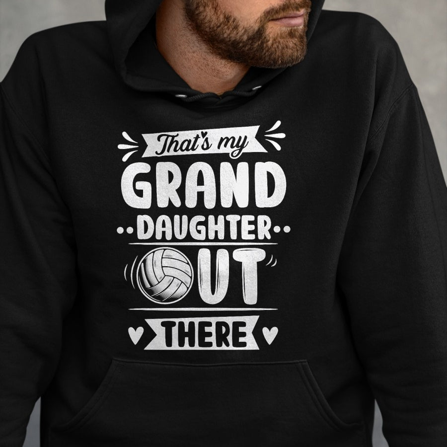 Best Grandma Shirt, Proud Grandma Unisex T-Shirt/Hoodie/Sweatshirt HLT00 - That's My Granddaughter Out There Volleyball For Grandma T-Shirt (1)