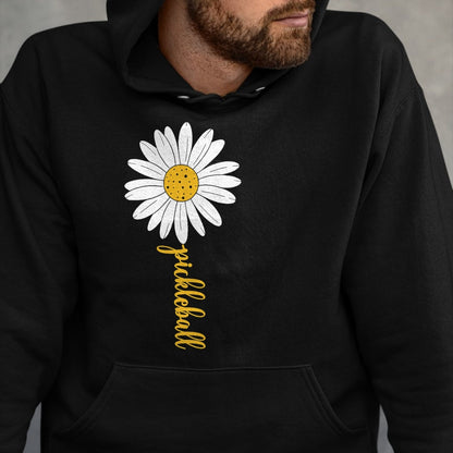 Funny Pickleball Shirt, Pickleball Lover Unisex T-Shirt/Hoodie/Sweatshirt HLT00 - Pickleball Daisy Flower T-Shirt