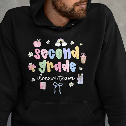 Best Student Shirt, Funny Back To School UnisexT-Shirt/Hoodie/Sweatshirt HLT00 - Second Grade Dream Team Back To School 2nd Grade Teacher T-Shirt