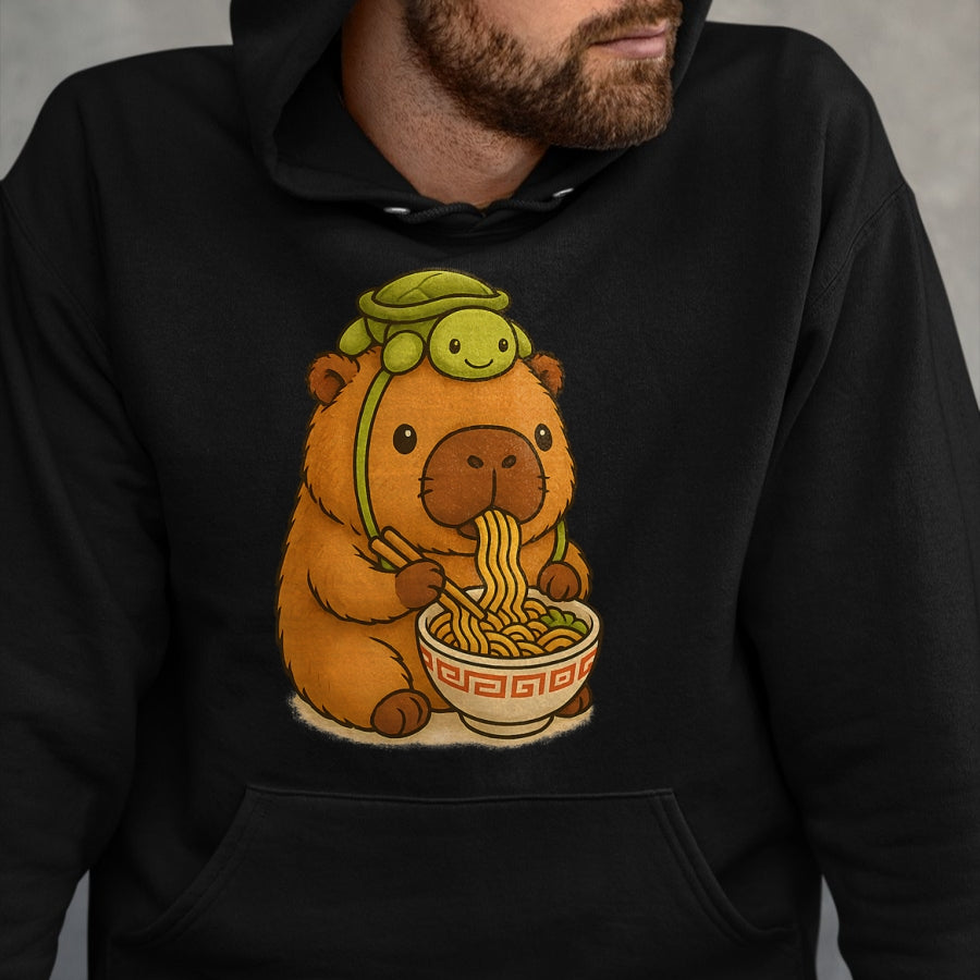 Cute Capybara Shirt, Funny Capybara UnisexT-Shirt/Hoodie/Sweatshirt HLT00 - Capybara Anime Ramen Turtle Funny Graphic Kawaii Capibara T-Shirt