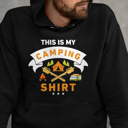 Funny Camping Shirt, Gift For Camping Lover Unisex T-Shirt/Hoodie/Sweatshirt HLT00 - This is My Camping Shirt Funny Camper T-Shirt T-Shirt, Men, Black, 3X-Large