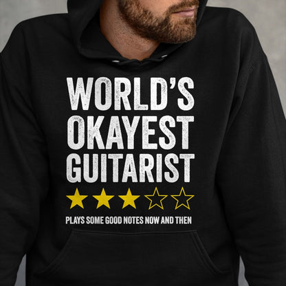 Guitar Lover Shirt, Funny Guitar UnisexT-Shirt/Hoodie/Sweatshirt HLT00 - World_s Okayest Guitar Player Funny Guitarist Musician Tee T-Shirt