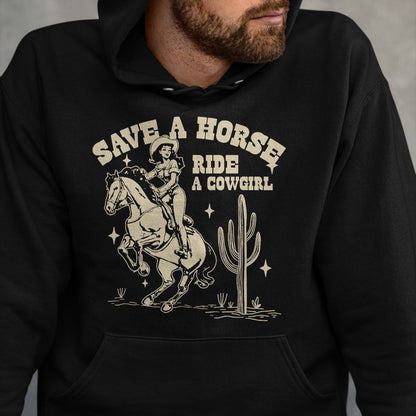 Best Horse Lover Shirt , Funny Horse UnisexT-Shirt/Hoodie/Sweatshirt HLT00 - Horse Lover Equestrian Riding Save A Horse Ride A Cowgirl T-Shirt
