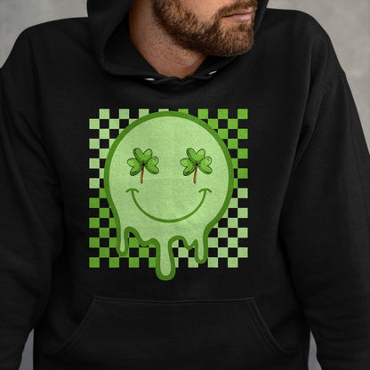 Patrick Day Shirts for Family, Funny Patrick Day shirts, st patrick's day Unisex T-Shirt/Hoodie/Sweatshirt HLT00 - Retro Groovy St Patrick Day Hippie Shamrock Funny Matching T-Shirt