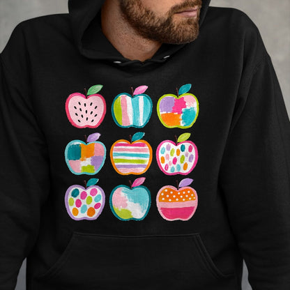 Best Student Shirt, Funny Back To School UnisexT-Shirt/Hoodie/Sweatshirt HLT00 - Preppy Art Apples Back to School Teacher Student Cute Apple T-Shirt