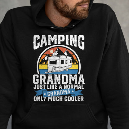 Funny Camping Shirt, Gift For Camping Lover Unisex T-Shirt/Hoodie/Sweatshirt HLT00 - Camping Grandma Funny Camper RV Retro Outdoors Womens Gift T-Shirt