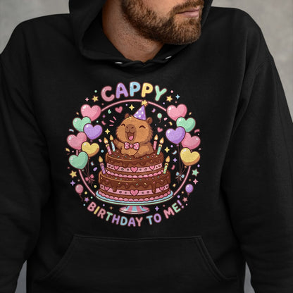 Cute Capybara Shirt, Funny Capybara UnisexT-Shirt/Hoodie/Sweatshirt HLT00 - Capybara Birthday for Kids Cappy Birthday to Me T-Shirt