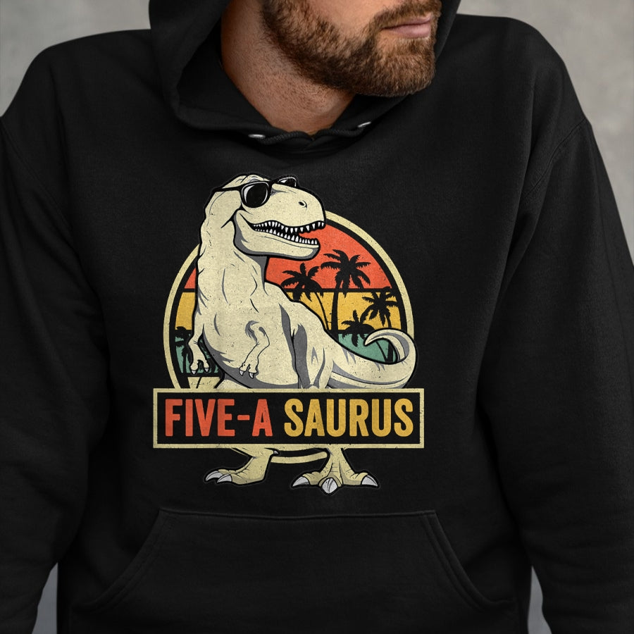 Best Dinosaur Lover Shirt, Funny Dinosaur UnisexT-Shirt/Hoodie/Sweatshirt HLT00 - Kids 5 Year Old Dinosaur Birthday 5th T Rex Dino Five Saurus T-Shirt