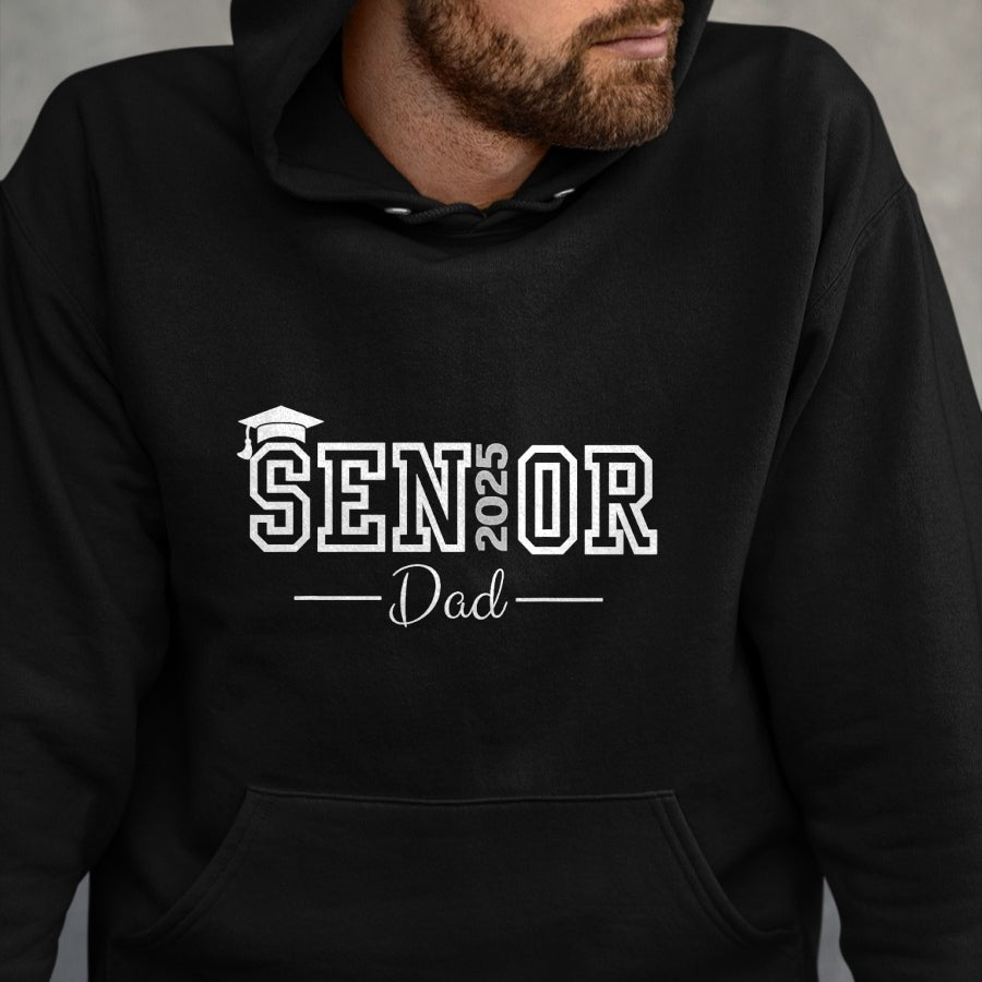 Gift for Dad Shirt, Funny Dad Unisex T-Shirt/Hoodie/Sweatshirt HLT00 – Cute Heart Graduate Proud Dad Senior of 2025 Class T-Shirt