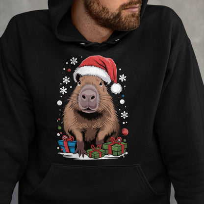 Cute Capybara Shirt, Funny Capybara Unisex T-Shirt/Hoodie/Sweatshirt HLT00 - Capybara Christmas Long Sleeve T-Shirt (4)
