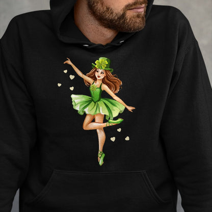 Patrick Day Shirts for Family, Funny Patrick Day shirts, st patrick's day Unisex T-Shirt/Hoodie/Sweatshirt HLT00 - Ballerina St. Patrick Day Lucky Irish Ballet Dancing Dancer T-Shirt