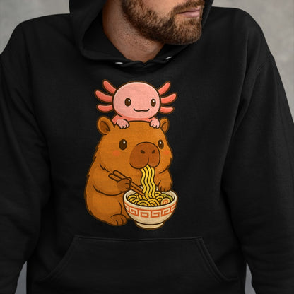 Cute Capybara Shirt, Funny Capybara UnisexT-Shirt/Hoodie/Sweatshirt HLT00 - Capybara Anime Ramen Axolotl Funny Graphic Kawaii Capibara T-Shirt
