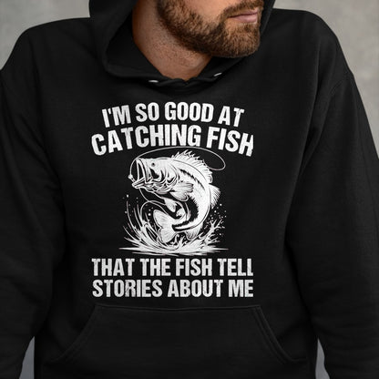 Funny Fishing Shirt, Gift For Fishing Lover Unisex T-Shirt/Hoodie/Sweatshirt HLT00 - Bass Fishing Fisherman Funny Fisherman Catch Fish T-Shirt, Men, Black, 3X-Large