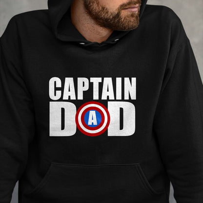 Gift for Dad Shirt, Funny Dad Unisex T-Shirt/Hoodie/Sweatshirt HLT00 – Funny Super Captain Dad Superhero Fathers Day T-Shirt