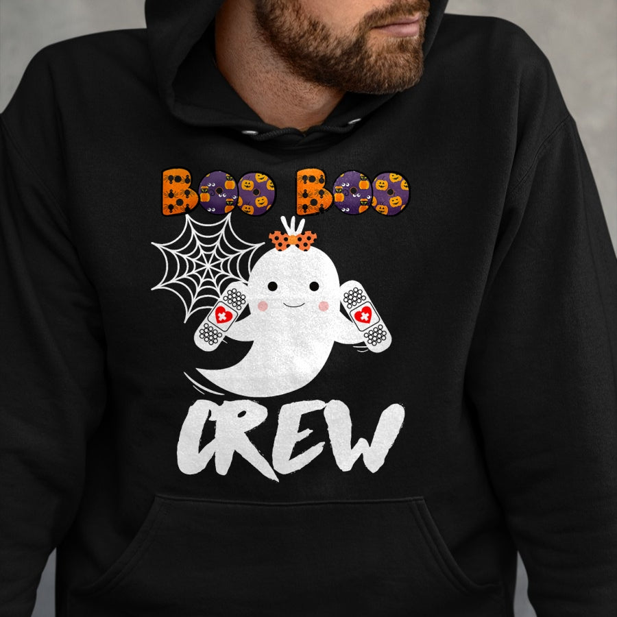 Funny Nurse Shirt, Nurse Unisex T-Shirt/Hoodie/Sweatshirt HLT00 - Boo Boo Crew Nurse Shirt Funny Halloween Costume Fun Gift T-Shirt