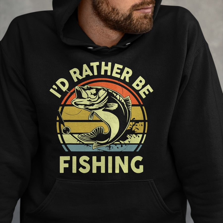Funny Fishing Shirt, Gift For Fishing Lover Unisex T-Shirt/Hoodie/Sweatshirt HLT00 - Men_s Fishing Id Rather Be Fishing Graphic Tee Funny Fishing T-Shirt