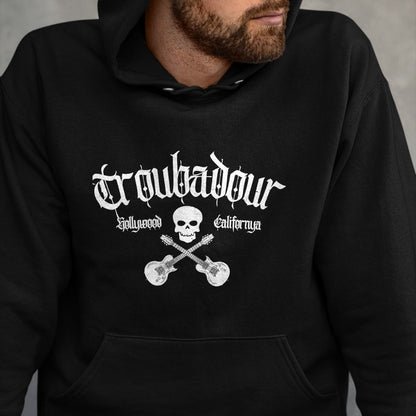 Guitar Lover Shirt, Funny Guitar UnisexT-Shirt/Hoodie/Sweatshirt HLT00 - Vintage Skull Troubadour Guitar Rock Music Tee T-Shirt