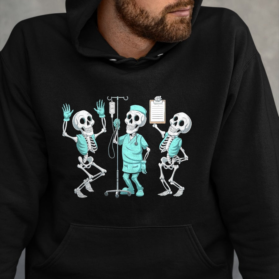 Best Doctor Shirt, Funny Doctor UnisexT-Shirt/Hoodie/Sweatshirt HLT00 - Funny Skeleton Doctor Halloween Humor for Nurses T-Shirt