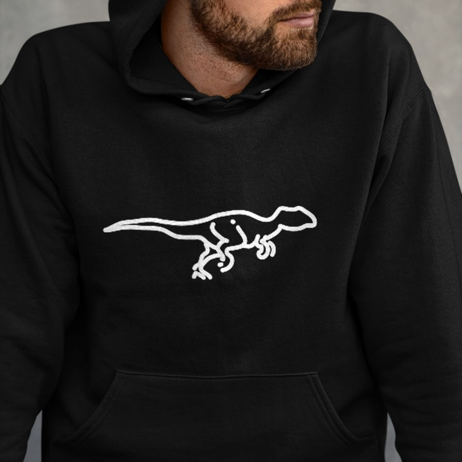Best Dinosaur Lover Shirt, Funny Dinosaur UnisexT-Shirt/Hoodie/Sweatshirt HLT00 - Velociraptor Dinosaur Badge Patch Line Art Icon Outline Gift T-Shirt