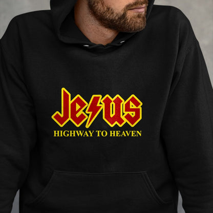 Christian Tee, Christian Faith Unisex T-Shirt/Hoodie/Sweatshirt HLT00 - Jesus Highway To Heaven Funny Christian T-Shirt