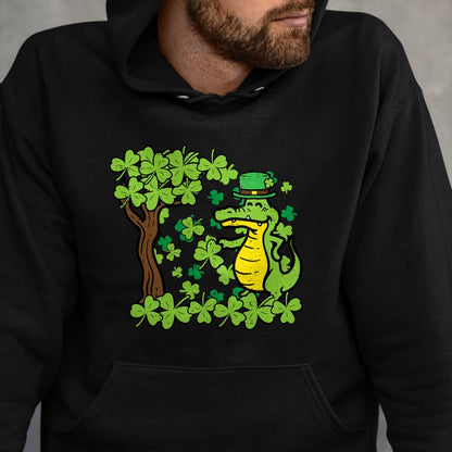 Patrick Day Shirts for Family, Funny Patrick Day shirts, st patrick's day Unisex T-Shirt/Hoodie/Sweatshirt HLT00 - St Patrick Day Alligator Shamrock Saint Pattys Men Women Kid T-Shirt