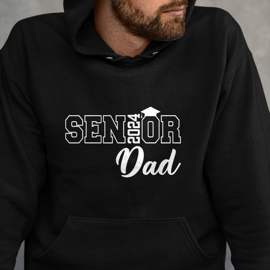 Gift for Dad Shirt, Funny Dad Unisex T-Shirt/Hoodie/Sweatshirt HLT00 – Proud Senior Dad 2024 Senior 2024 Dad Class Of 2024 Father T-Shirt