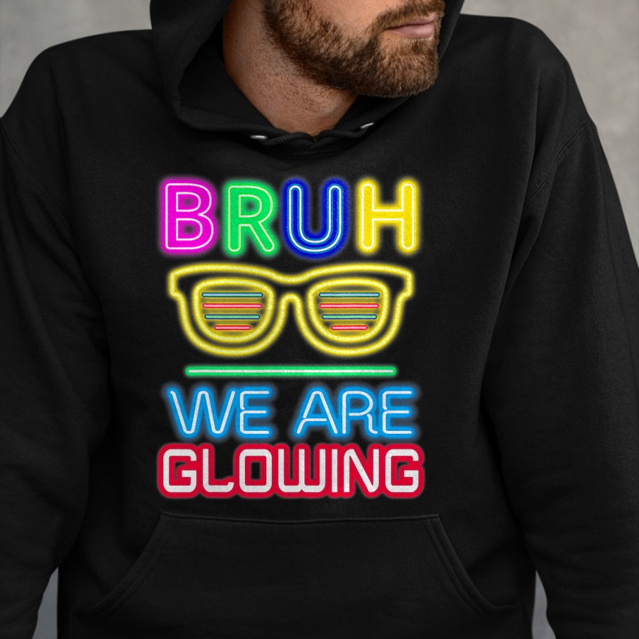 Best Thanksgiving Family Shirt , Funny Thanksgiving UnisexT-Shirt/Hoodie/Sweatshirt HLT00 - Bruh We are Glowing in My Glowing Era Group Team Tie Dye T-Shirt