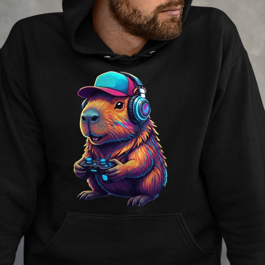 Cute Capybara Shirt, Funny Capybara Unisex T-Shirt/Hoodie/Sweatshirt HLT00 - Funny Capybara Gamer Gaming Video Games Capybara T-Shirt