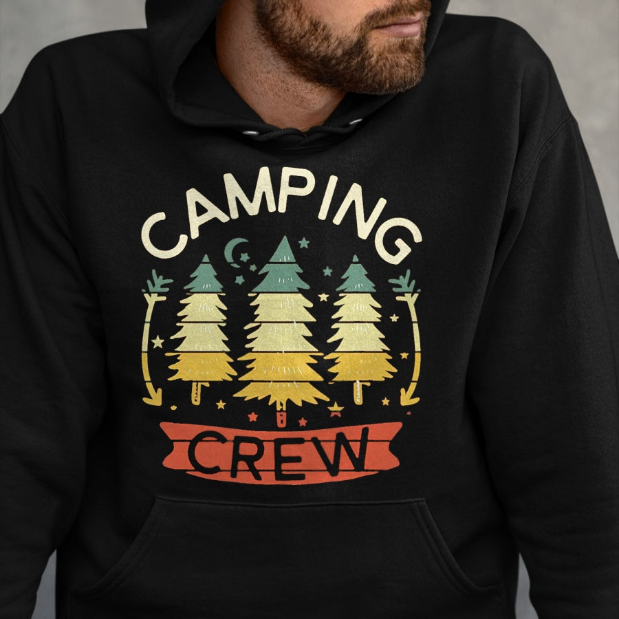 Funny Camping Shirt, Gift For Camping Lover Unisex T-Shirt/Hoodie/Sweatshirt HLT00 - Camping Crew Shirt Kids Family Camping Shirts Matching Group T-Shirt, Men, Black, 3X-Large