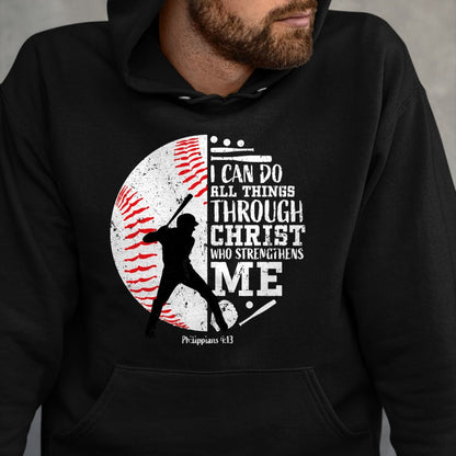 Christian Tee, Christian Faith Unisex T-Shirt/Hoodie/Sweatshirt HLT00 - Gifts Baseball Players Teens Boys Kids Christian Bible Verse T-Shirt