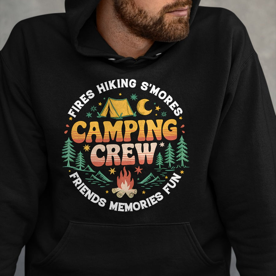 Funny Camping Shirt, Gift For Camping Lover Unisex T-Shirt/Hoodie/Sweatshirt HLT00 - Camping Crew Family Matching Group Friends Men Women Kid T-Shirt