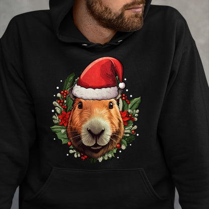 Cute Capybara Shirt, Funny Capybara Unisex T-Shirt/Hoodie/Sweatshirt HLT00 - Funny Christmas Capybara Long Sleeve T-Shirt