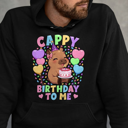 Cute Capybara Shirt, Funny Capybara UnisexT-Shirt/Hoodie/Sweatshirt HLT00 - Capybara Birthday Shirt  Kawaii Girl Cappy Birthday to Me T-Shirt