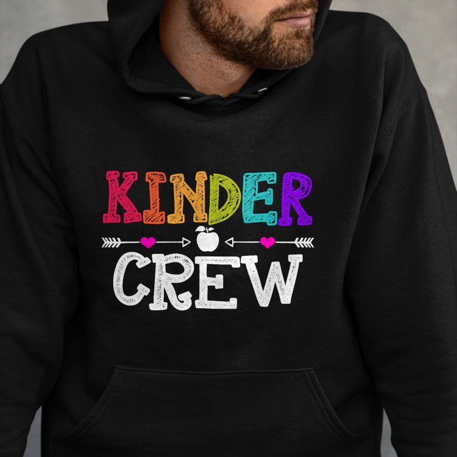 Best Student Shirt, Funny Back To School UnisexT-Shirt/Hoodie/Sweatshirt HLT00 - Kinder Crew Funny Kindergarten Teacher 1st Day of School T-Shirt