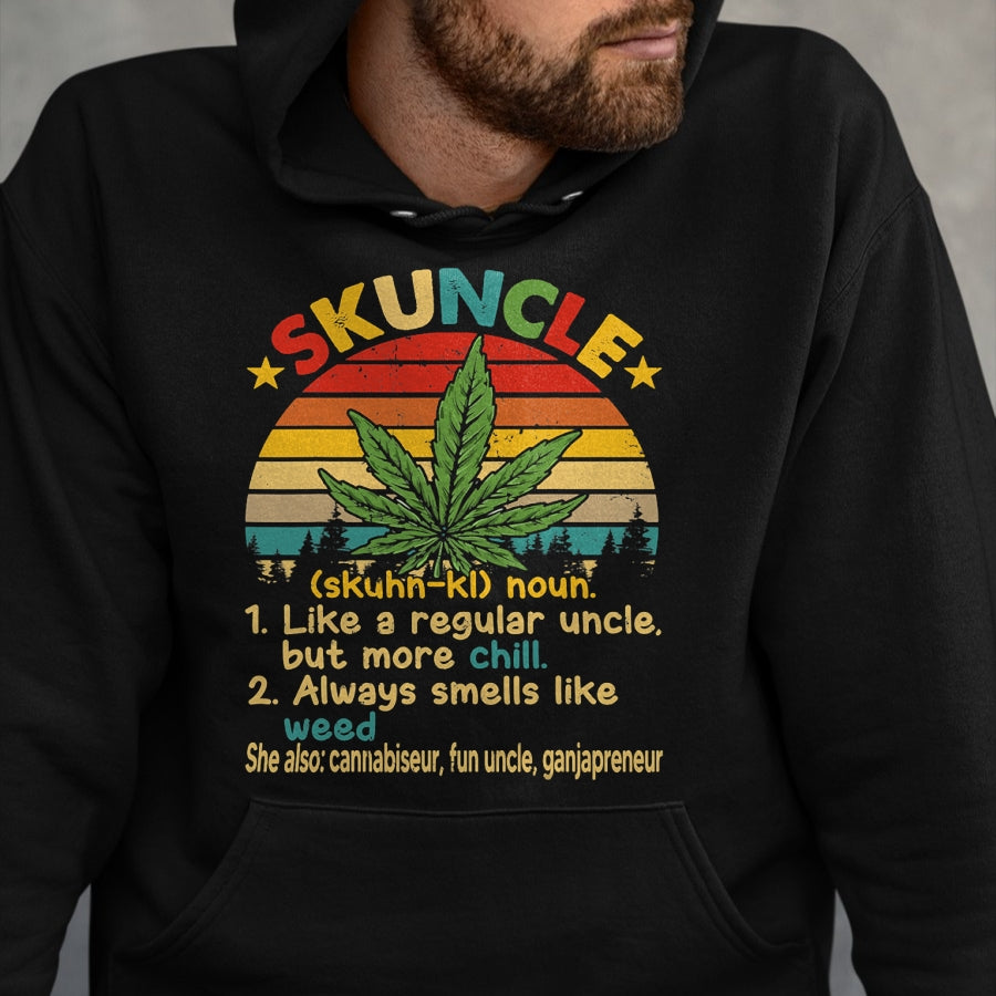 Gift for Dad Shirt, Funny Dad Unisex T-Shirt/Hoodie/Sweatshirt HLT00 – Skuncle Definition Happy Father_s Day Proud Uncle Weed Lover T-Shirt