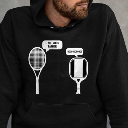 Funny Pickleball Shirt, Pickleball Lover Unisex T-Shirt/Hoodie/Sweatshirt HLT00 - I Am Your Father Funny Pickleball Tennis Racket T-Shirt