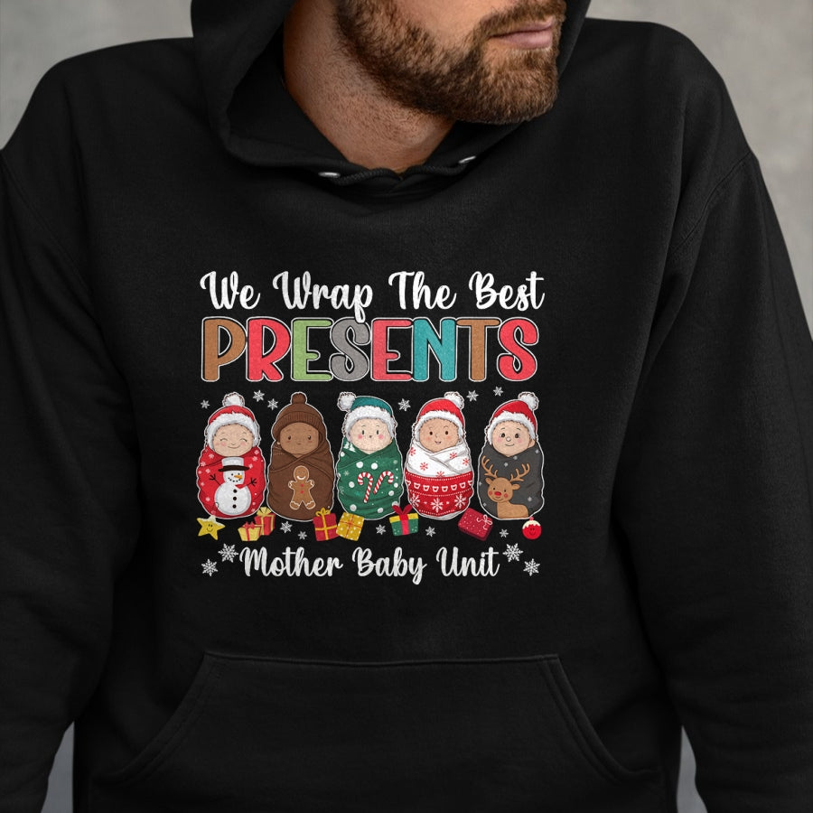 Funny Nurse Shirt, Nurse Unisex T-Shirt/Hoodie/Sweatshirt HLT00 - Mother Baby Nurse Christmas Mom Baby Nursing Groovy T-Shirt