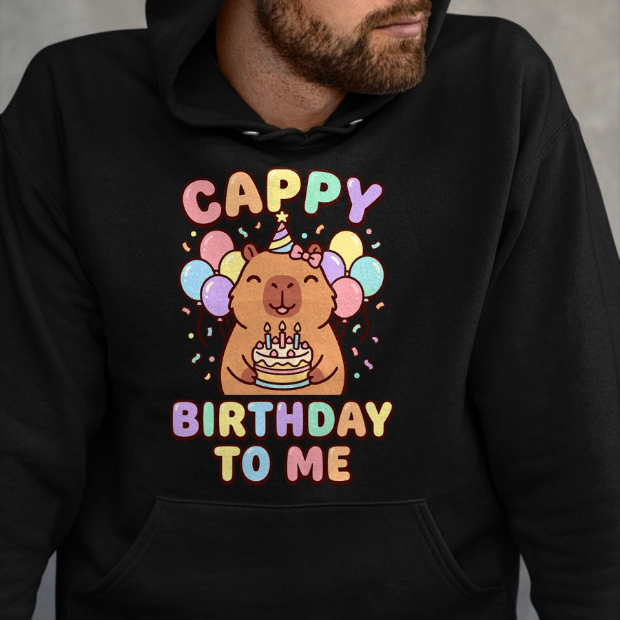 Cute Capybara Shirt, Funny Capybara UnisexT-Shirt/Hoodie/Sweatshirt HLT00 - Capybara Birthday to Me Cappy Birthday T-Shirt