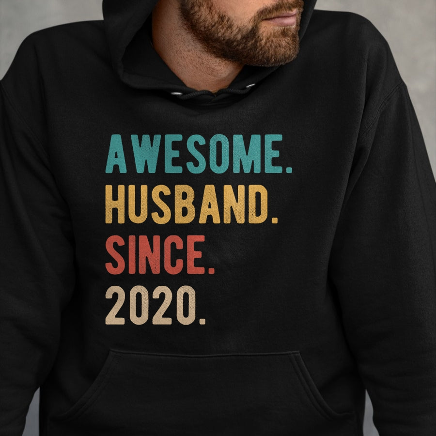 Best Wife Shirt, Wife and Husband Unisex T-Shirt/Hoodie/Sweatshirt HLT00 - 4th Year Wedding Anniversary Epic Awesome Husband Since 2020 T-Shirt