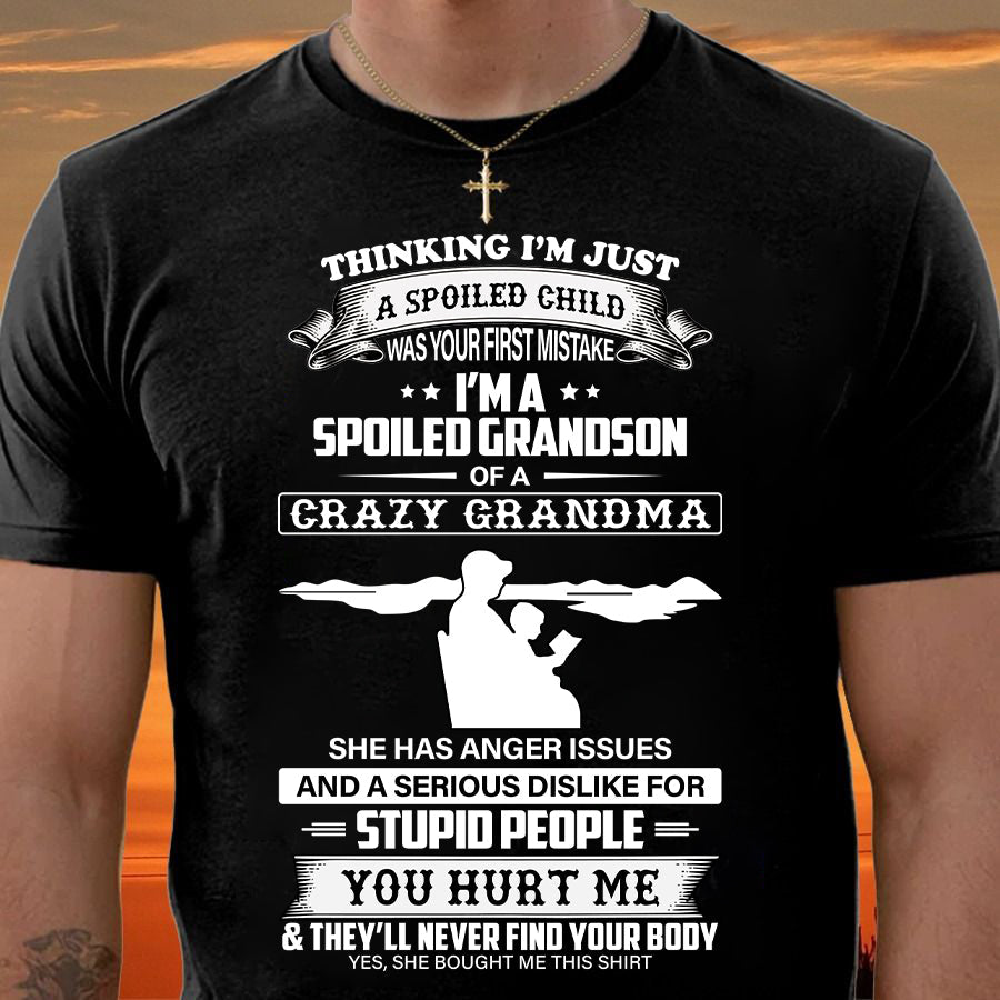 Spoiled by Grandma Shirt – From Grandma to Grandson NTTD00 (SKU-GMS2-00)