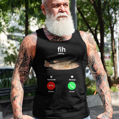 Funny Fishing Shirt, Gift For Fishing Lover Unisex T-Shirt/Hoodie/Sweatshirt HLT00 - Fih Calling Remind me Message Decline Accept Phone Call Fish T-Shirt