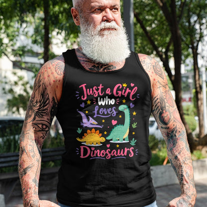 Best Dinosaur Lover Shirt, Funny Dinosaur UnisexT-Shirt/Hoodie/Sweatshirt HLT00 - Just a Girl Who Loves Dinosaurs Cartoon Design T-Shirt