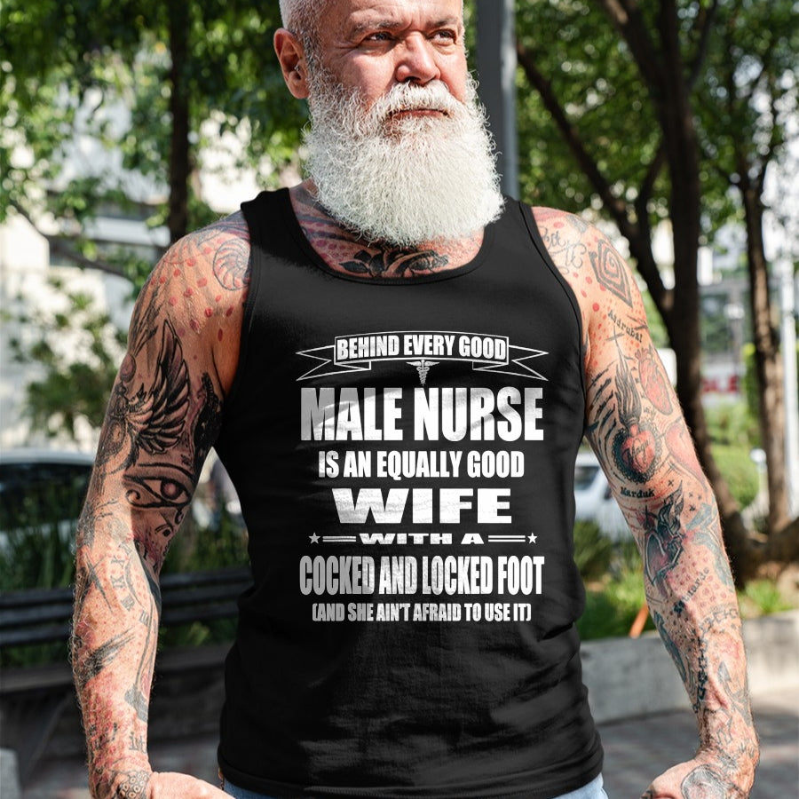 Funny Nurse Shirt, Nurse Unisex T-Shirt/Hoodie/Sweatshirt HLT00 - Male Nurse's Wife Unique Rn Nurse Funny LPN Pun Gift T-Shirt