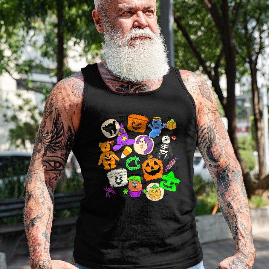 Best Thanksgiving Family Shirt , Funny Thanksgiving UnisexT-Shirt/Hoodie/Sweatshirt HLT00 - Cute Funny Boo Ghost Vintage 90s Halloween Collage Doodles T-Shirt