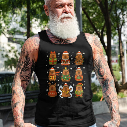 Cute Capybara Shirt, Funny Capybara Unisex T-Shirt/Hoodie/Sweatshirt HLT00 - Cute Christmas Capybara Funny Family Xmas Men Women Kids T-Shirt