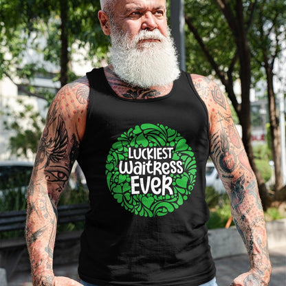 Patrick Day Shirts for Family, Funny Patrick Day shirts, st patrick's day Unisex T-Shirt/Hoodie/Sweatshirt HLT00 - Luckiest Waitress Ever - St Patrick Day Waiter Restaurant T-Shirt