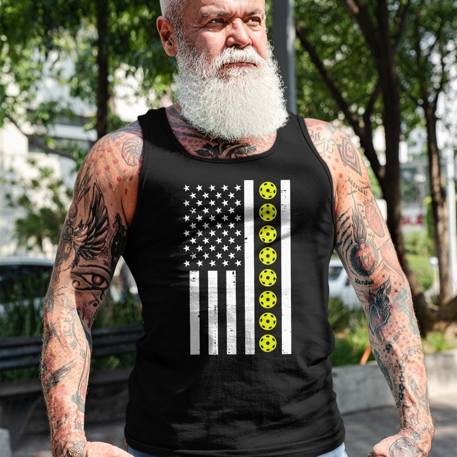 Funny Pickleball Shirt, Pickleball Lover Unisex T-Shirt/Hoodie/Sweatshirt HLT00 - Pickle Ball US Flag Pickleball Patriotic Men Women Kids Boys T-Shirt