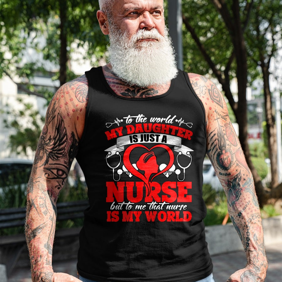 Funny Nurse Shirt, Nurse Unisex T-Shirt/Hoodie/Sweatshirt HLT00 - My Daughter Is A Nurse, Proud To Be A Nurse's Mom Long Sleeve T-Shirt