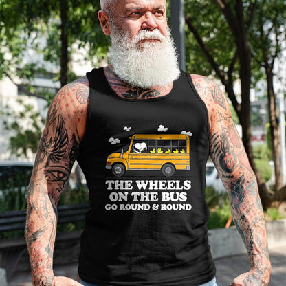Best Student Shirt, Funny Back To School UnisexT-Shirt/Hoodie/Sweatshirt HLT00 - Peanuts - Wheels On The Bus Back to School T-Shirt, Men, Black, 3X-Large