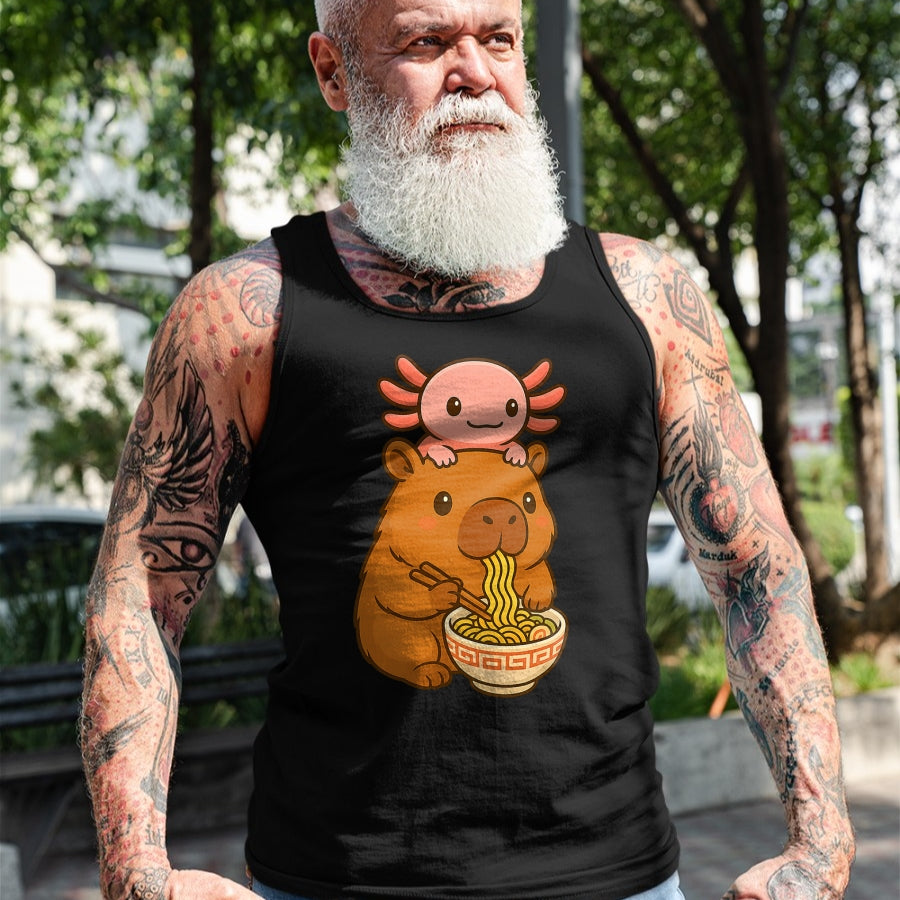 Cute Capybara Shirt, Funny Capybara UnisexT-Shirt/Hoodie/Sweatshirt HLT00 - Capybara Anime Ramen Axolotl Funny Graphic Kawaii Capibara T-Shirt
